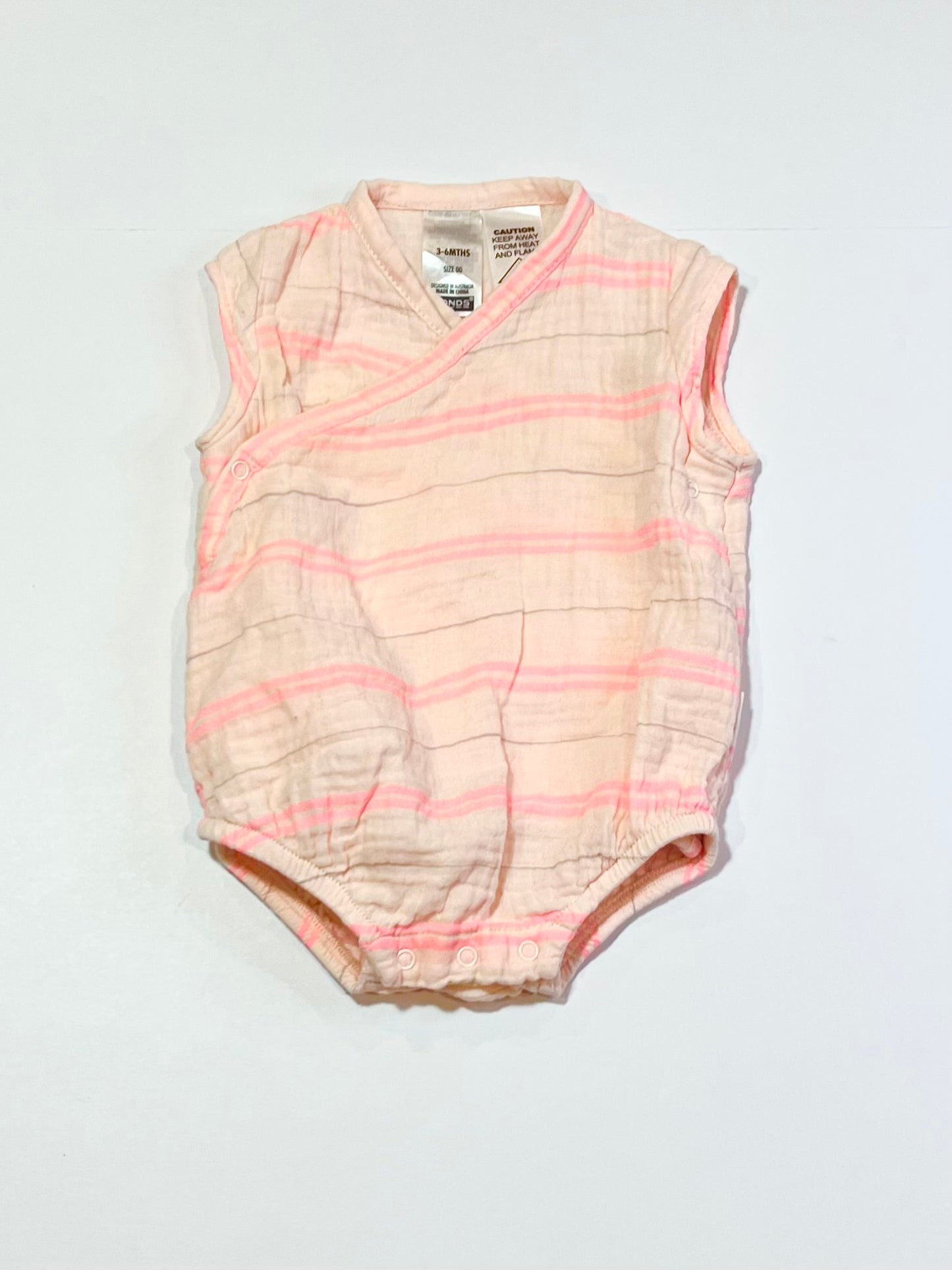Striped muslin romper - Size 00