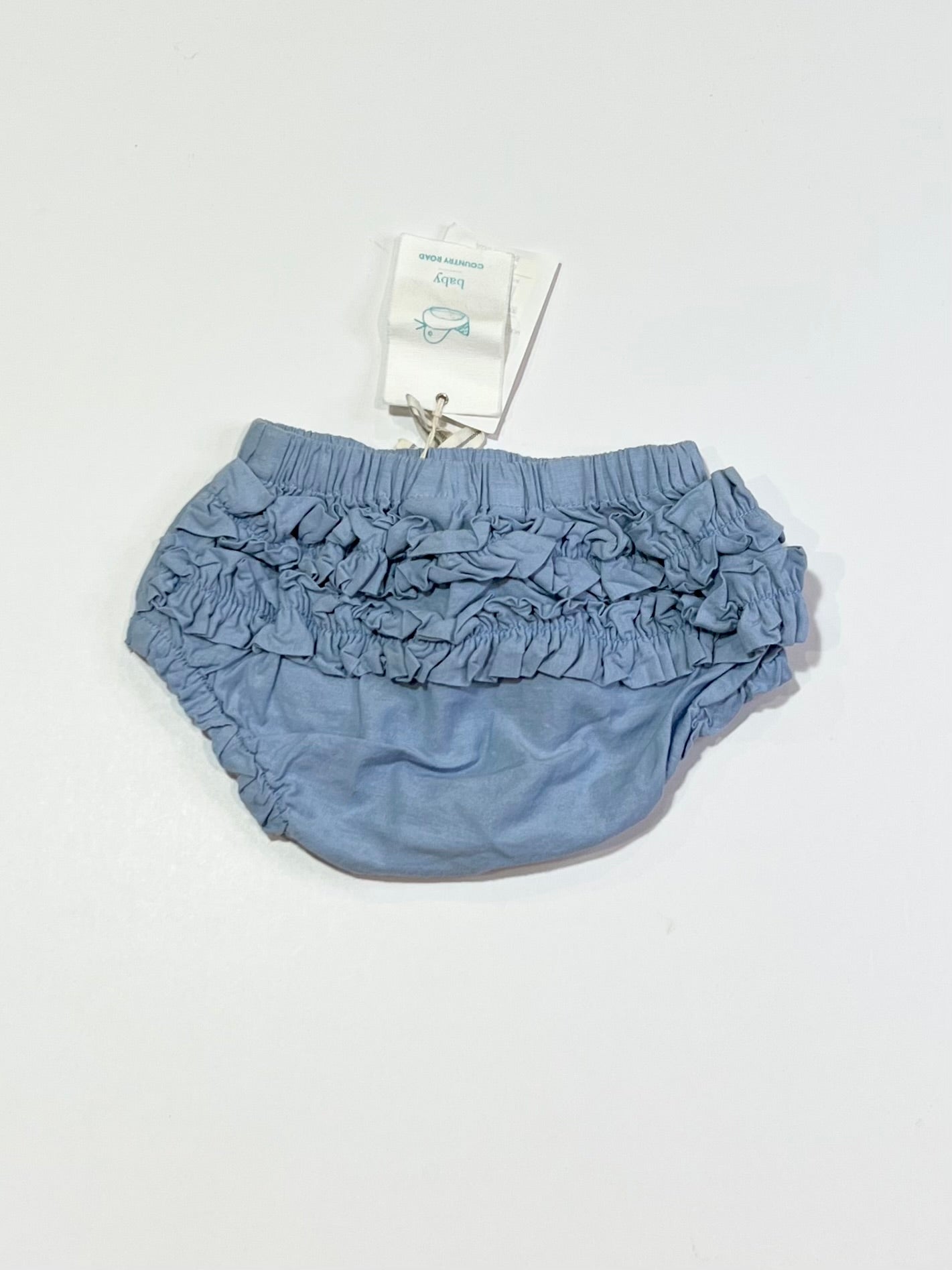 Blue ruffled nappy cover brand new - Size 000