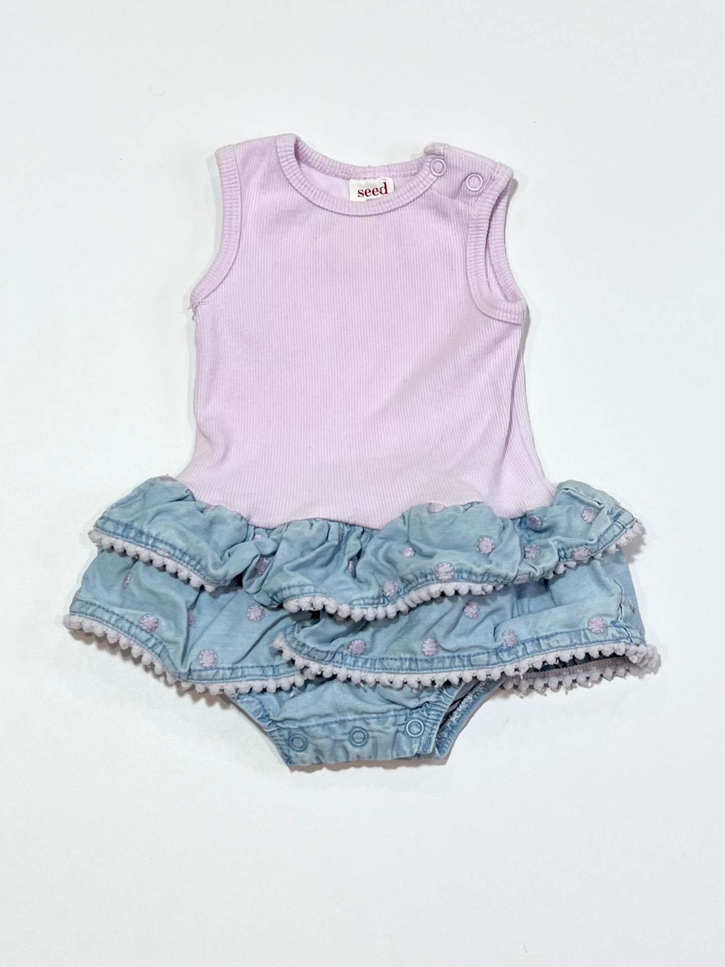Ribbed skirt bodysuit - Size 000