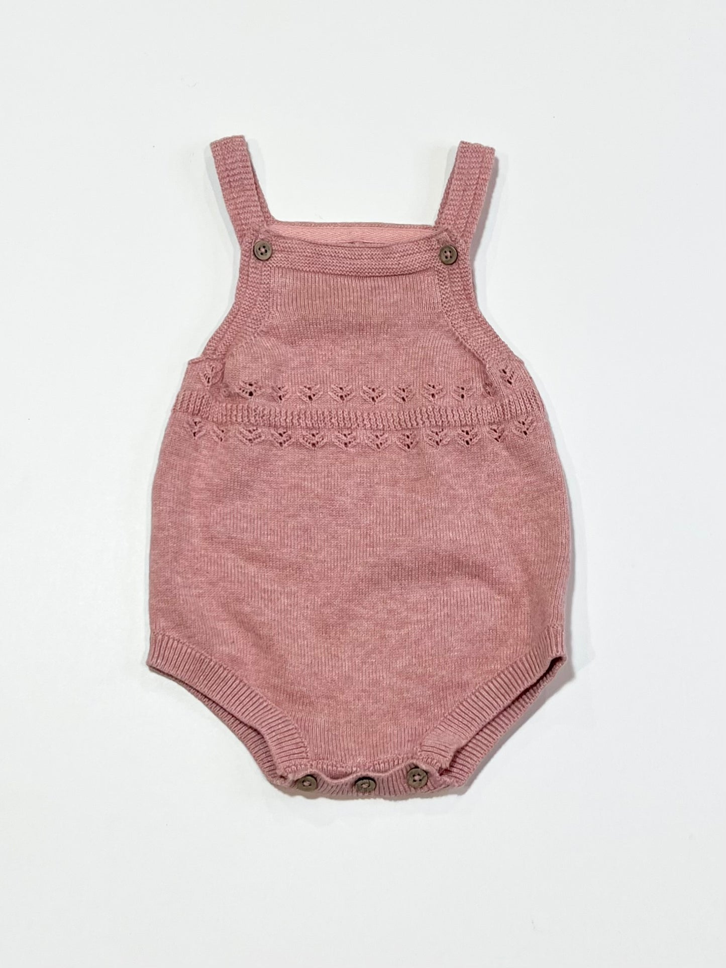 Pink knit romper - Size 000