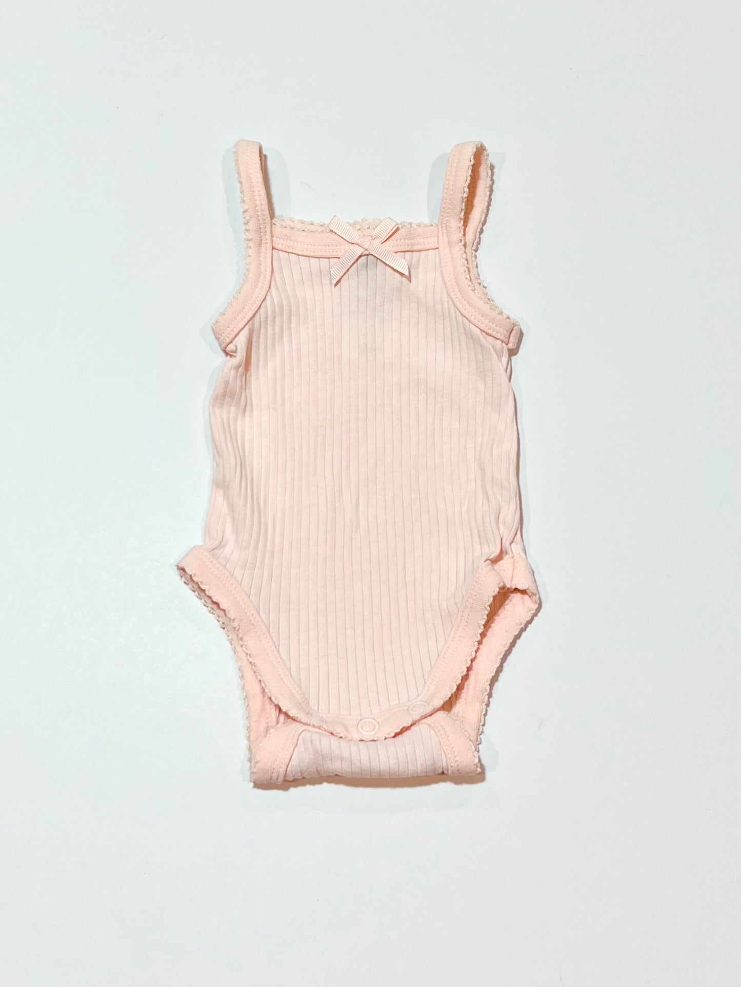Pink ribbed bodysuit - Size 0000