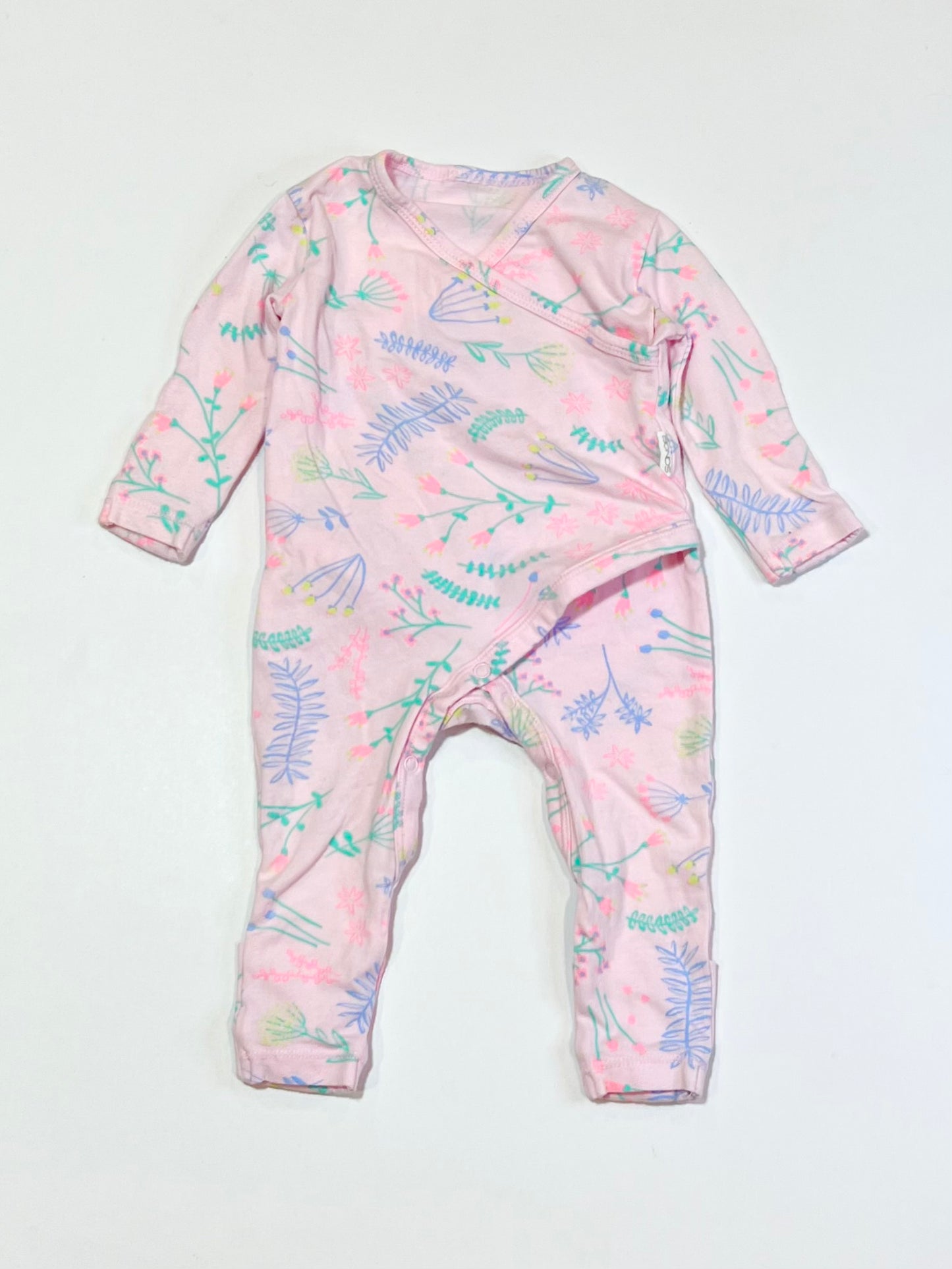 Floral cross-over onesie - Size 0000
