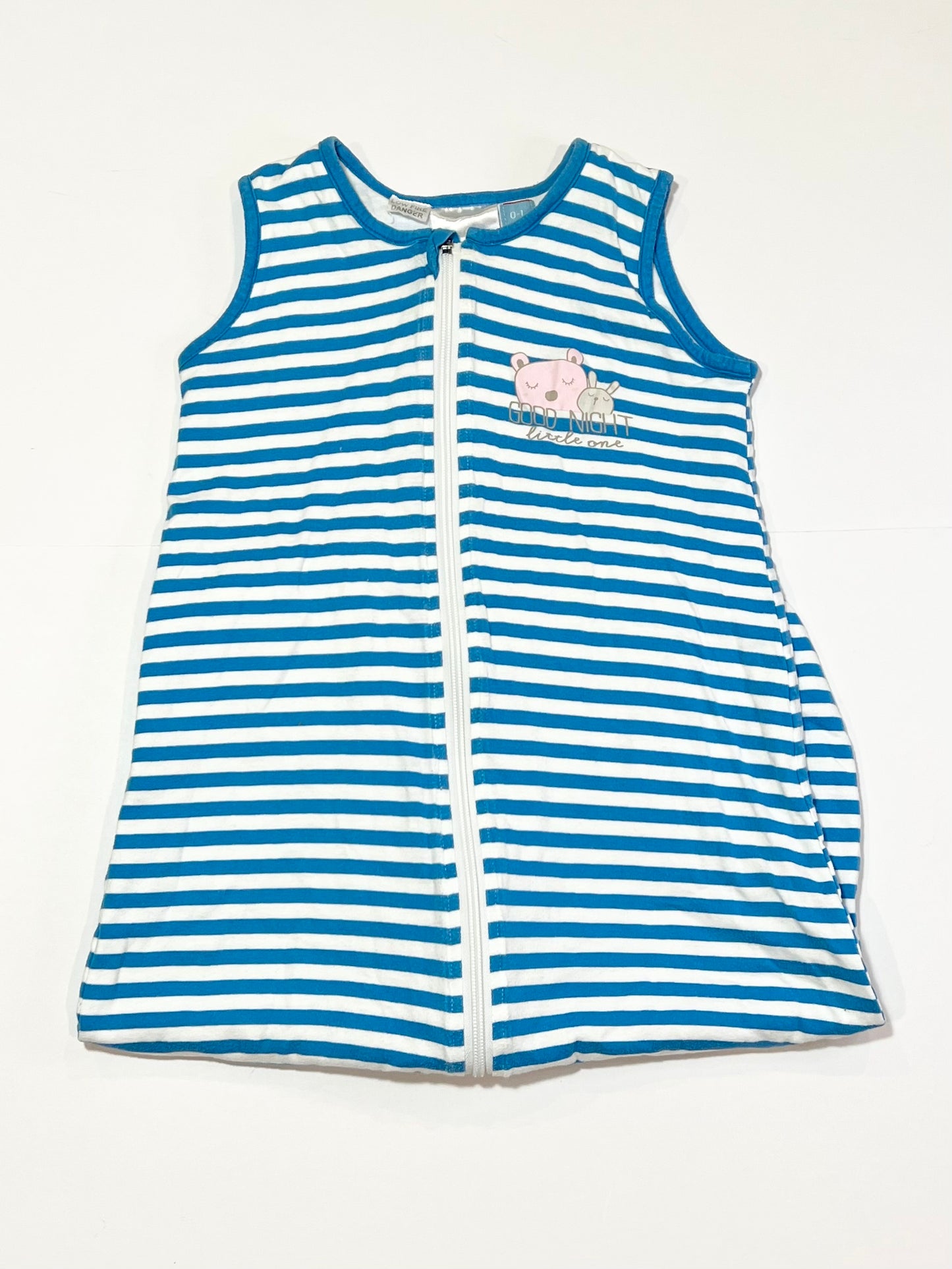 Striped jersey sleeping bag - Size 6-18 months