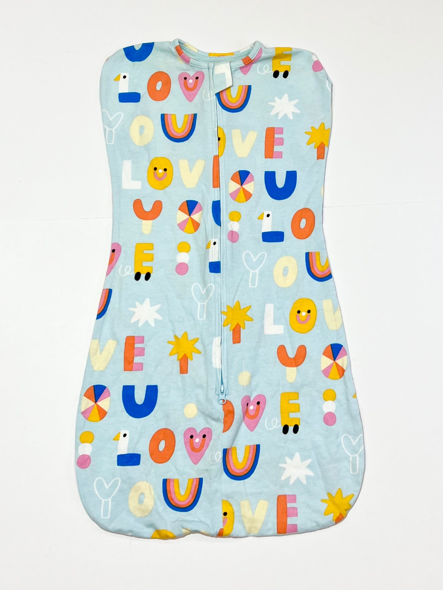 1.0 tog I Love You Sky swaddle - Size 0-3 months