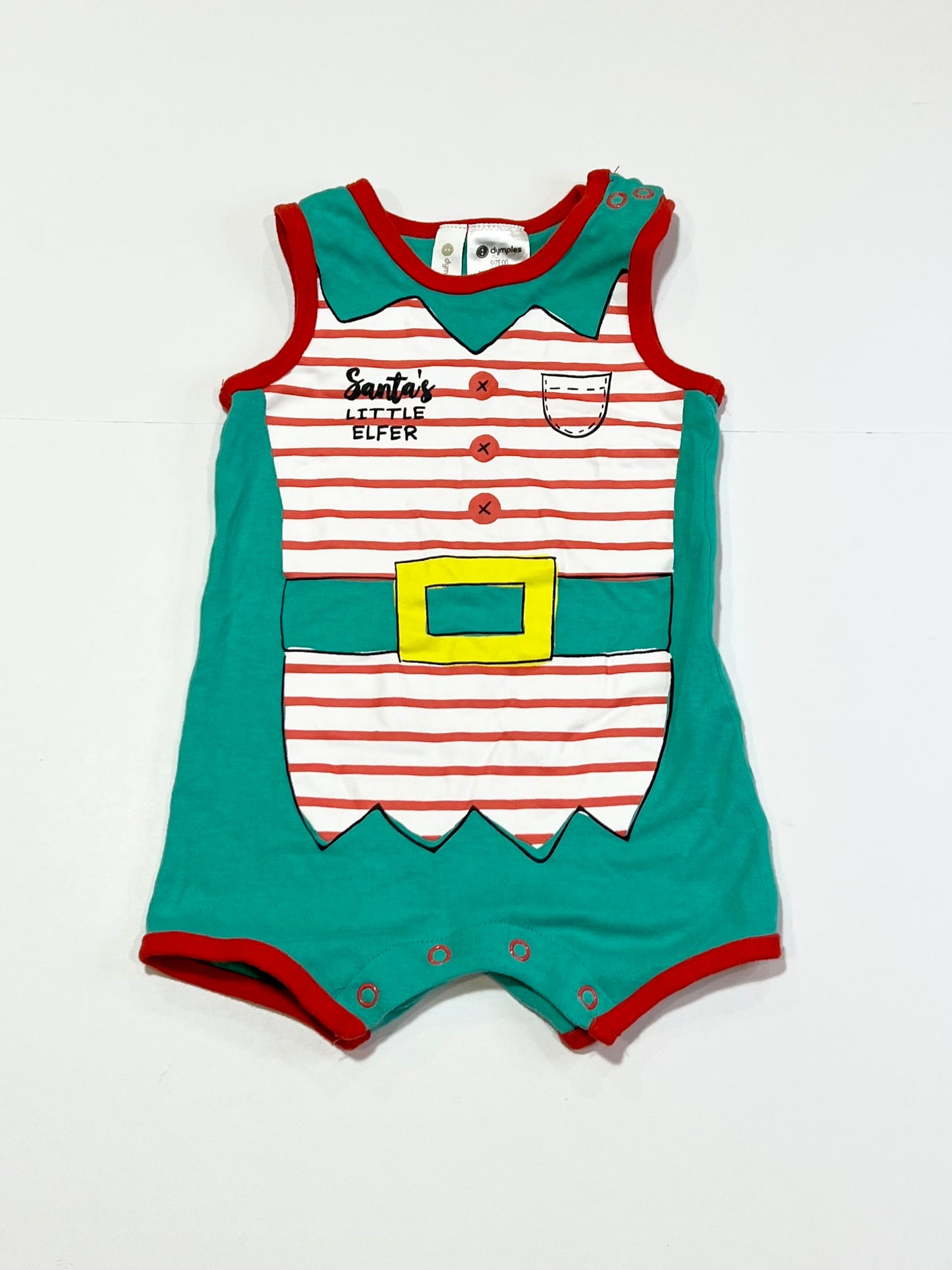 Santa's little elfer romper - Size 00