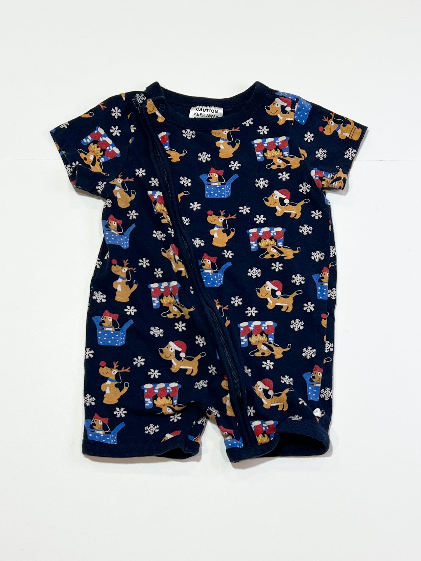 Christmas puppy romper - Size 00