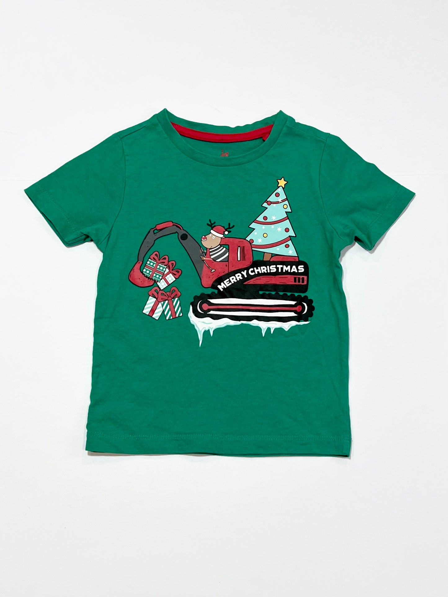 Christmas digger tee - Size 2