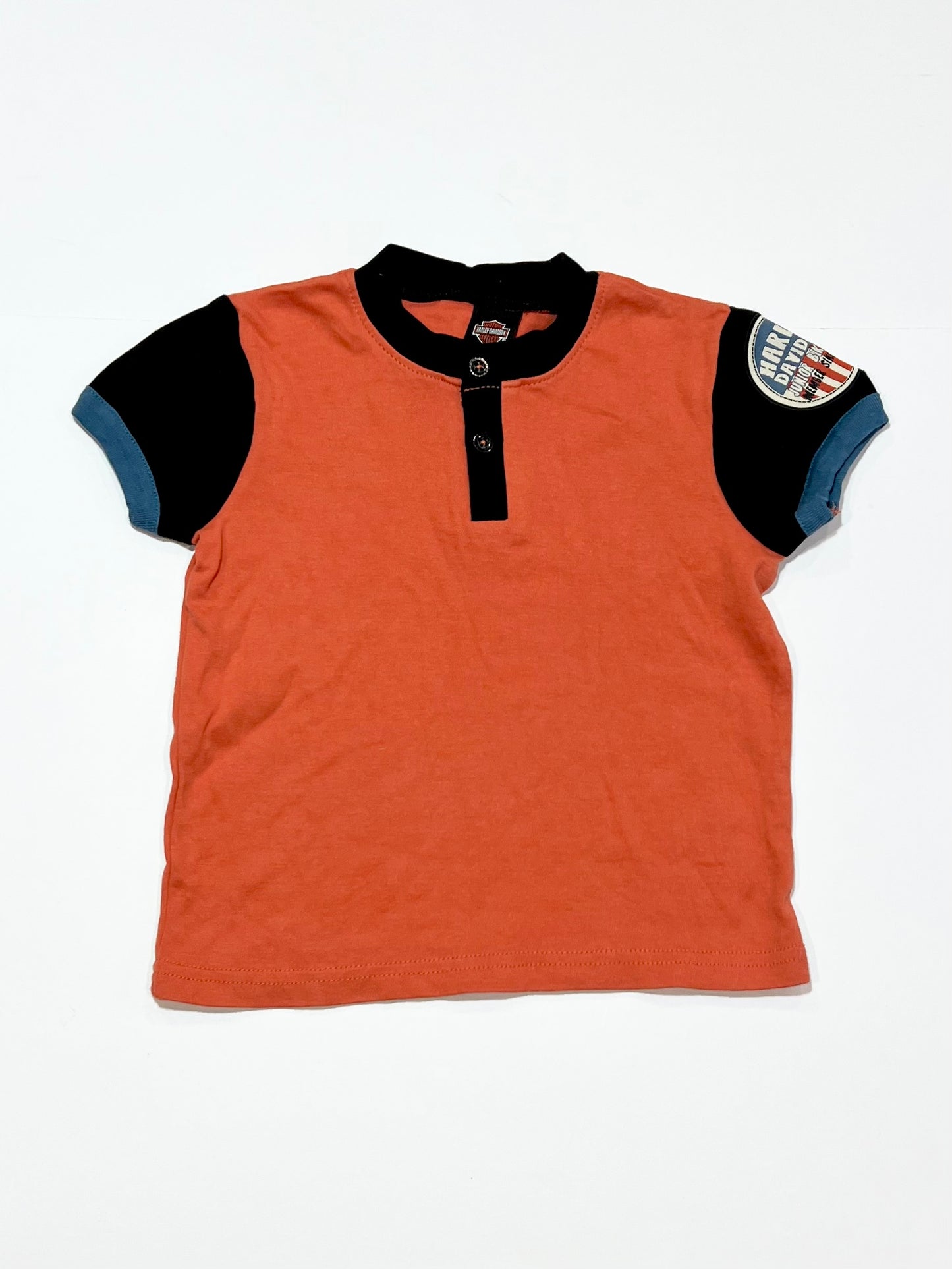 Orange henley tee - Size 2