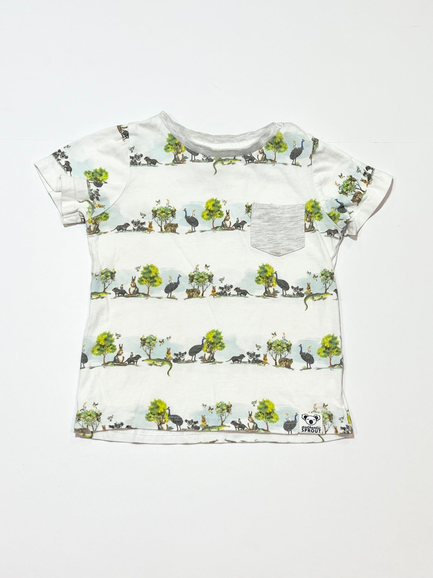 Aussie animals tee - Size 2