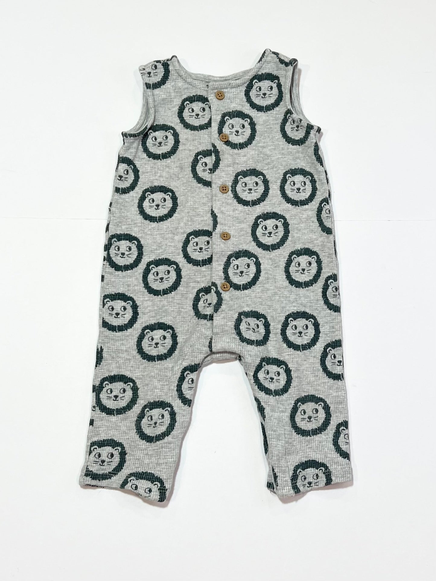 Waffle lions romper - Size 0