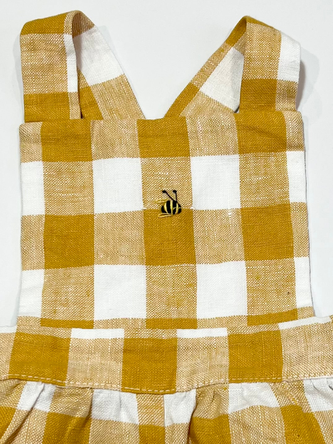 Buzzy bee linen romper - Size 00