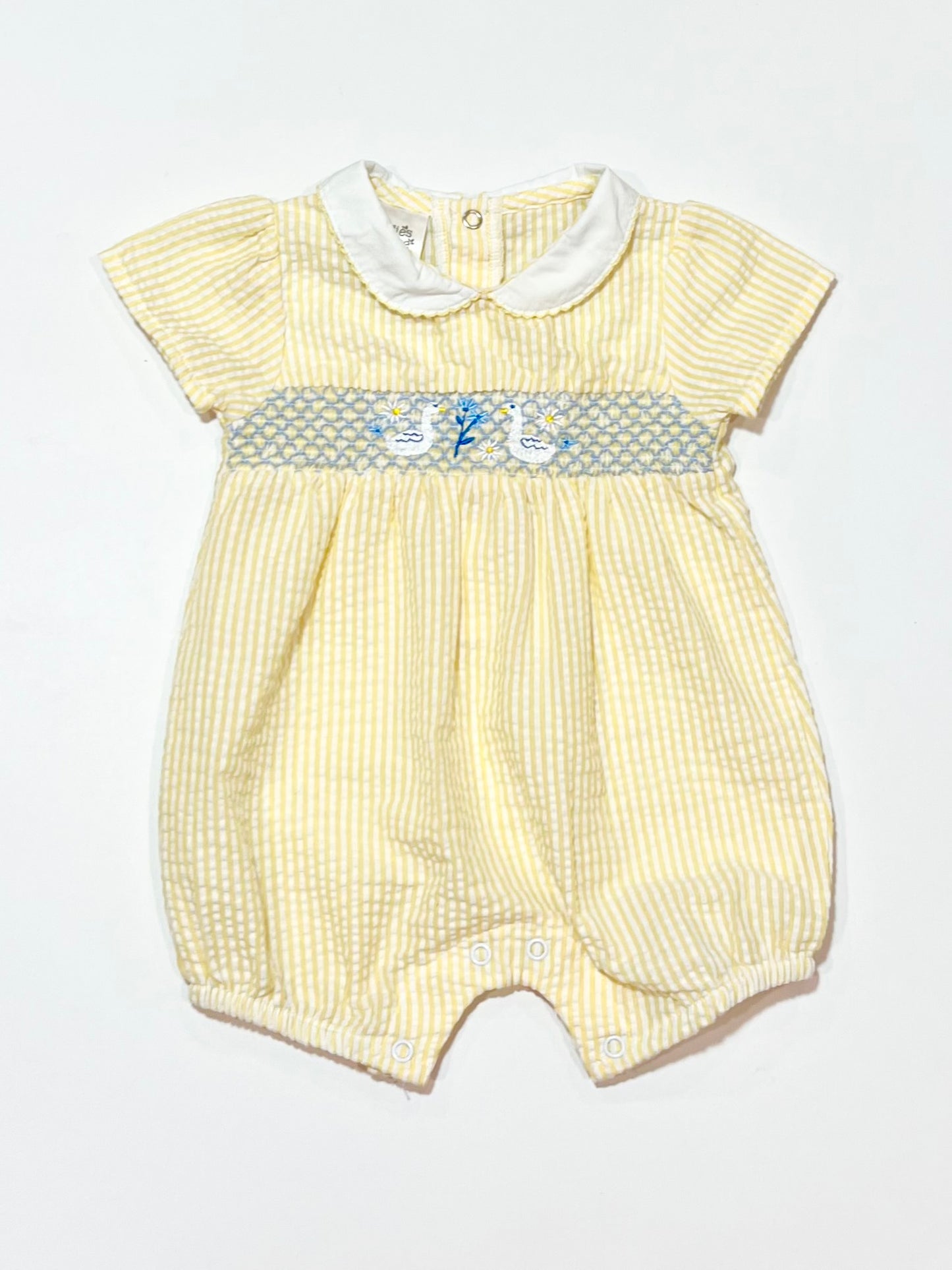 Seersucker ducky romper - Size 000