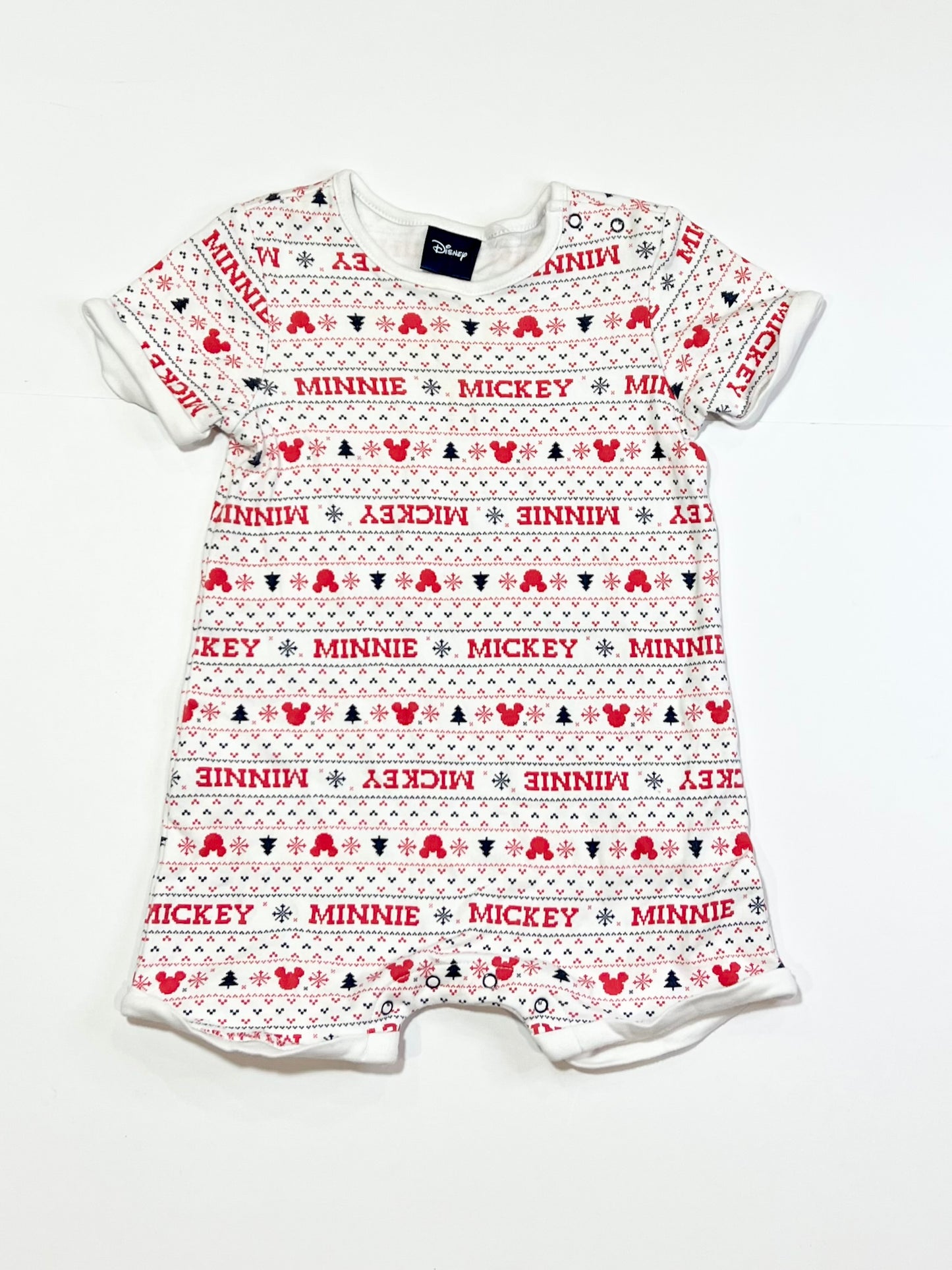 Christmas Mickey romper - Size 2