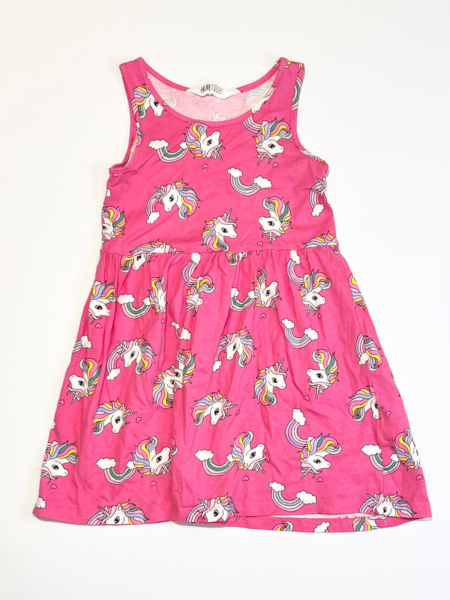 Jersey unicorns dress - Size 5-6