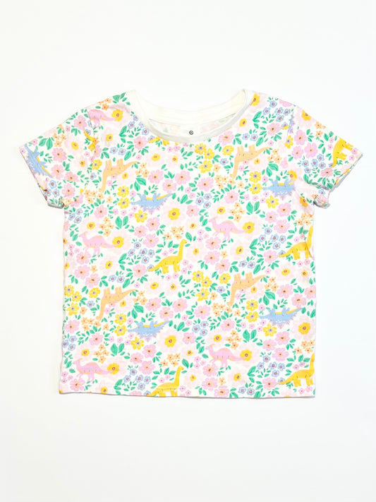 Floral dinos tee - Size 3