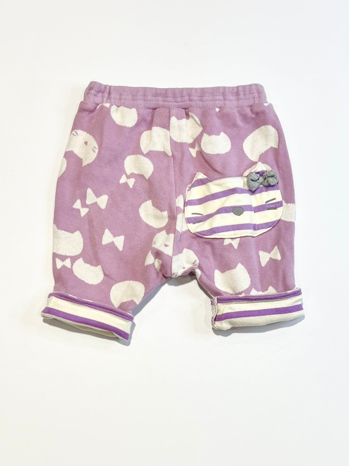 Purple knit shorts - Size 1
