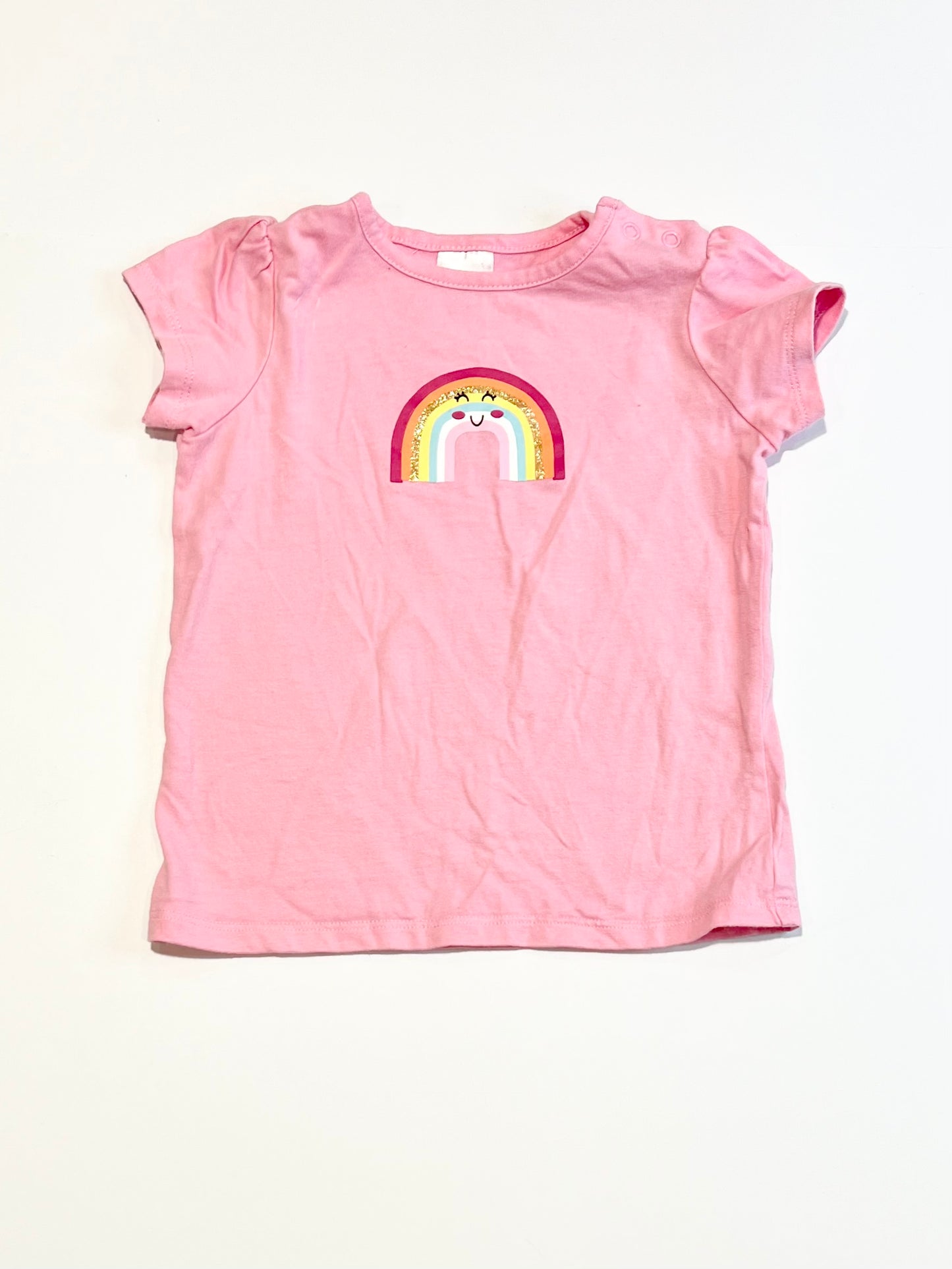 Pink rainbow tee - Size 1