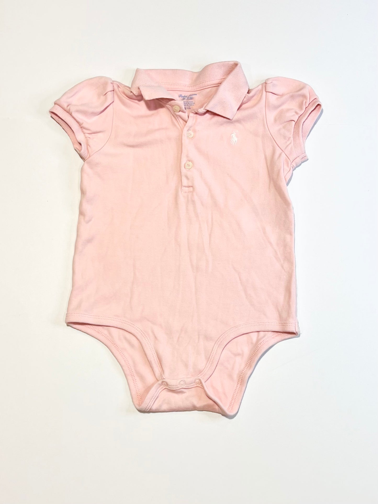 Pink polo bodysuit - Size 1