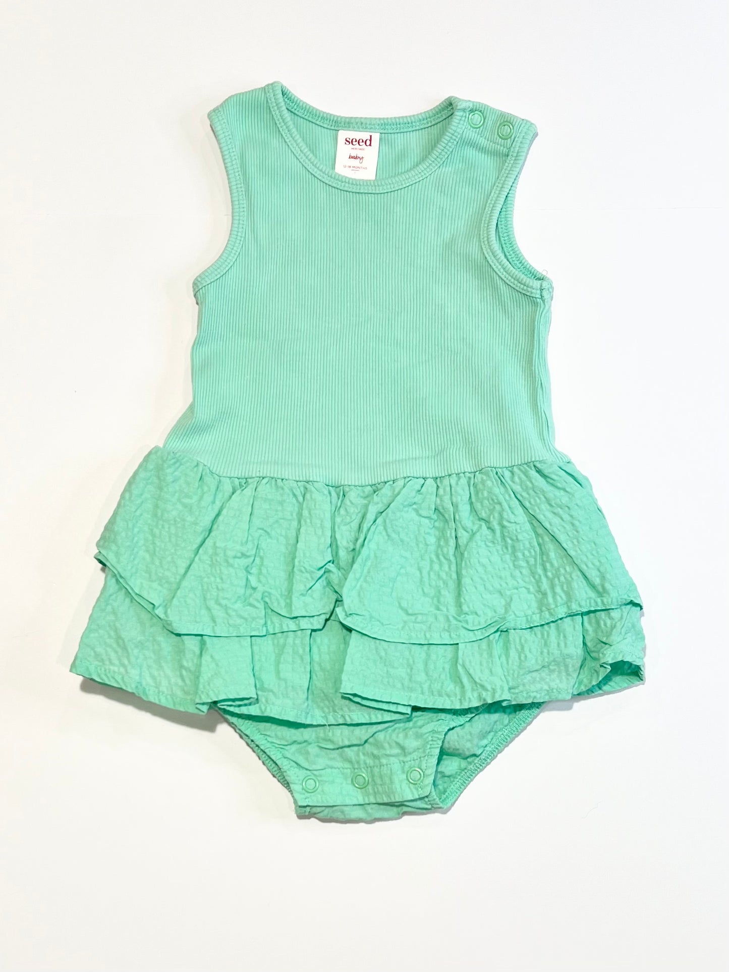 Green ribbed bodysuit - Size 1