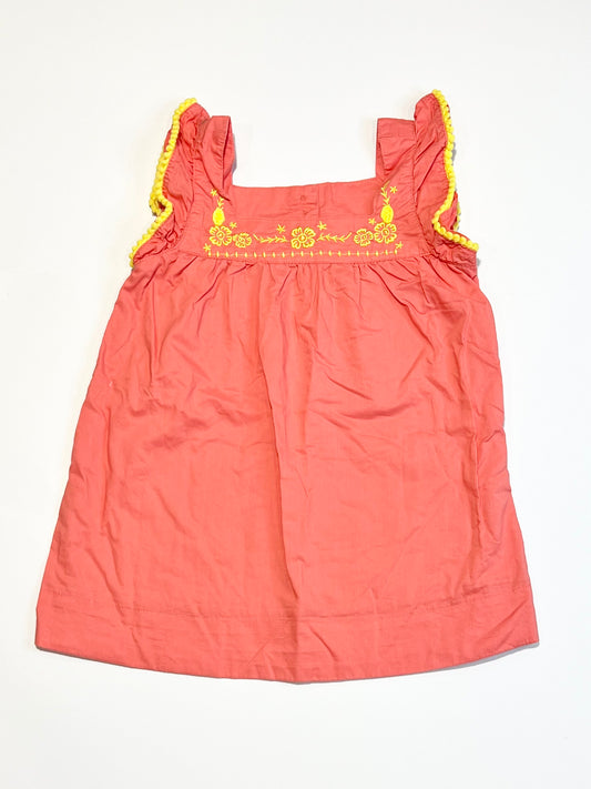 Pink embroidered top - Size 5