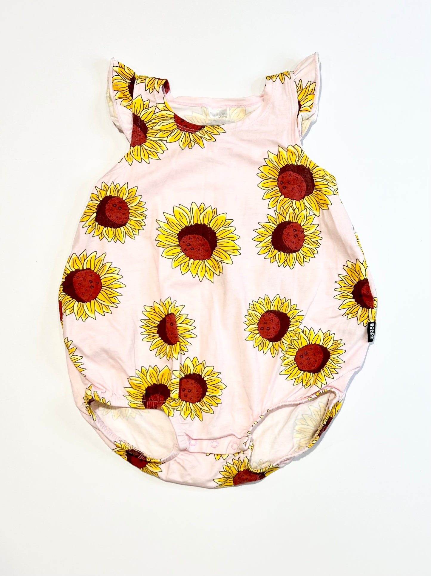 Sunflowers bubble romper - Size 1