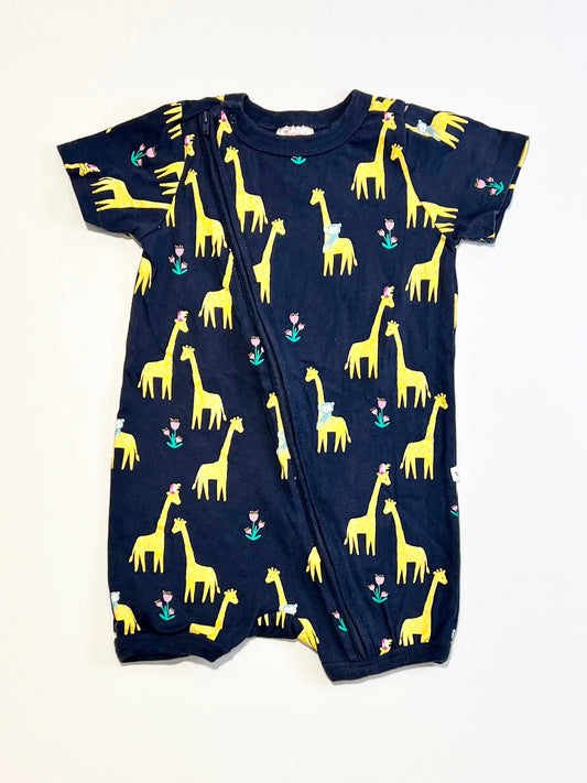 Giraffes zip romper - Size 1