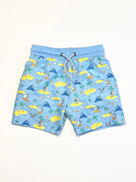 Blue island boardies - Size 4-5