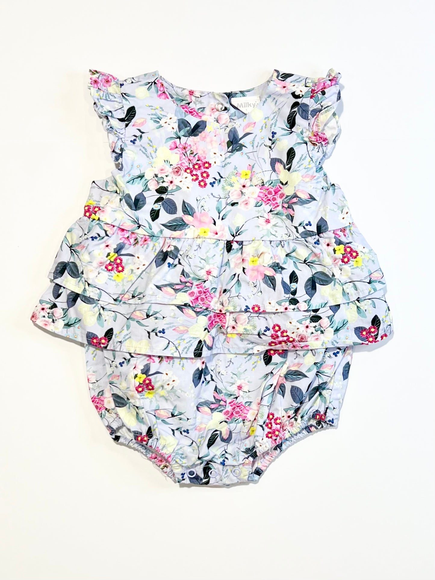 Floral cotton romper - Size 1