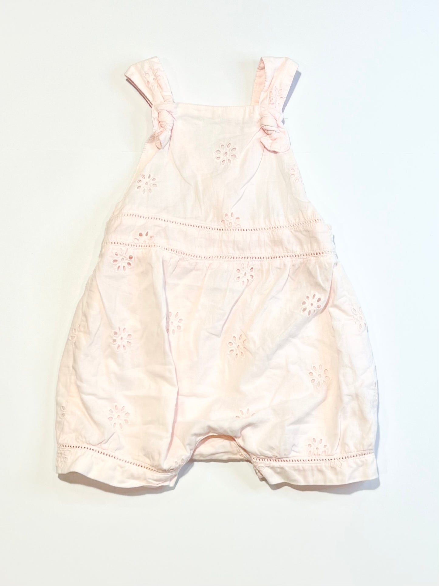 Pink cutwork romper - Size 1