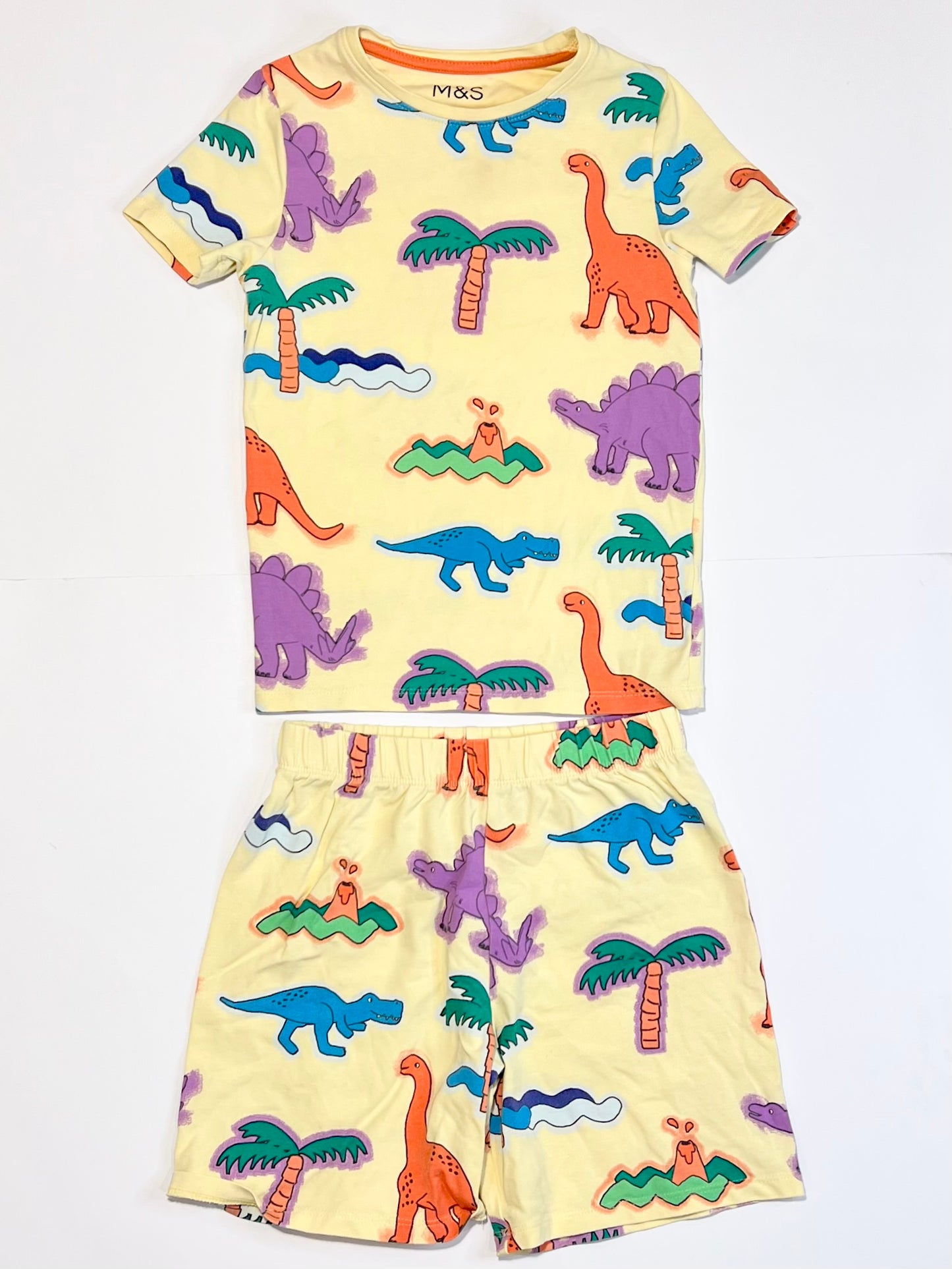 Yellow dinos pyjamas - Size 4-5