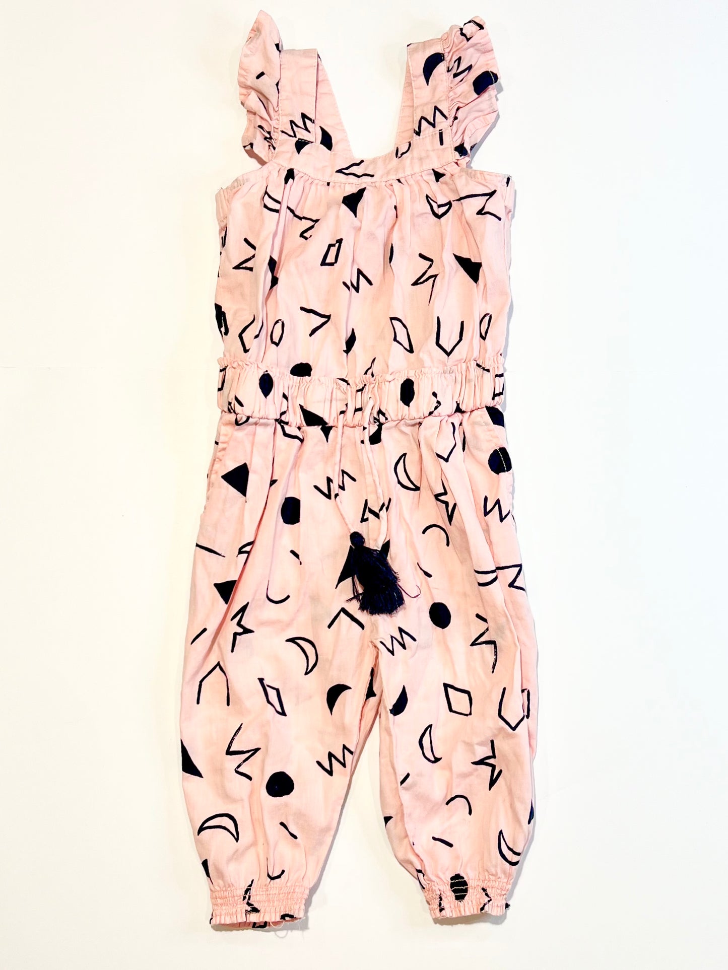Pink cotton jumpsuit - Size 1