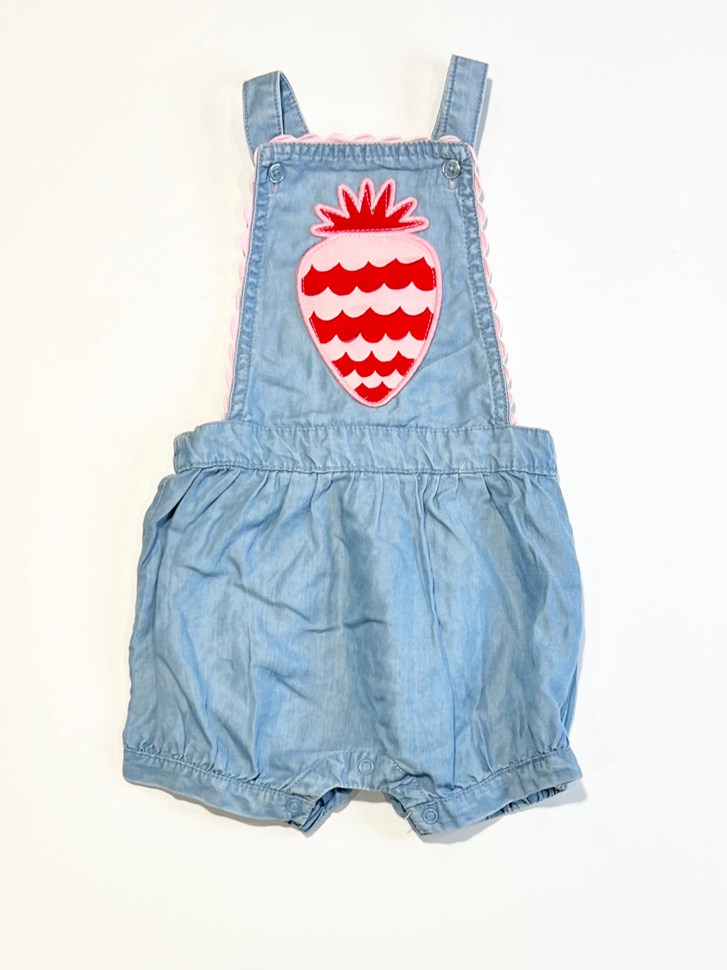 Strawberry chambray overalls brand new - Size 1