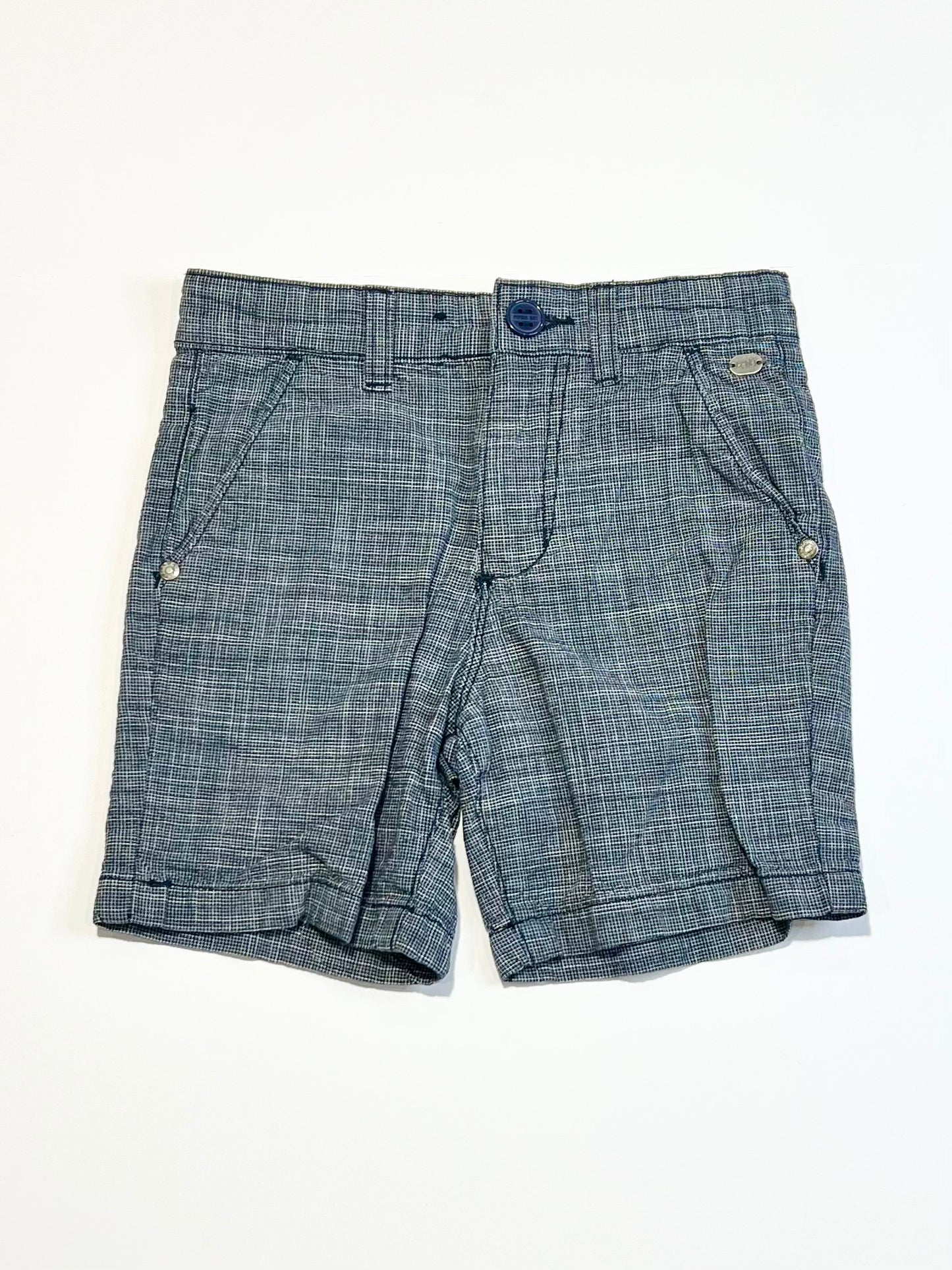 Navy woven shorts - Size 4