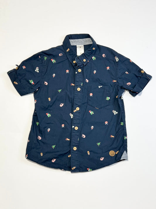 Navy Christmas shirt - Size 4