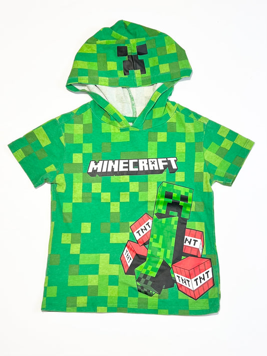 Minecraft hooded tee - Size 4