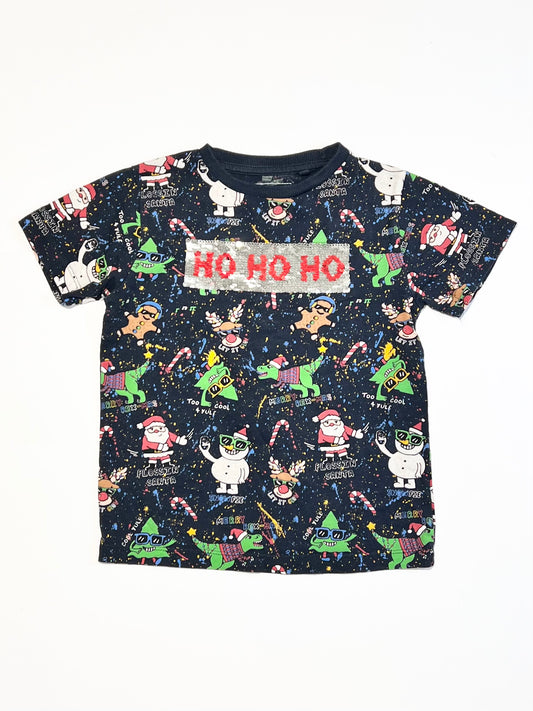 Sequined Christmas tee - Size 4-5