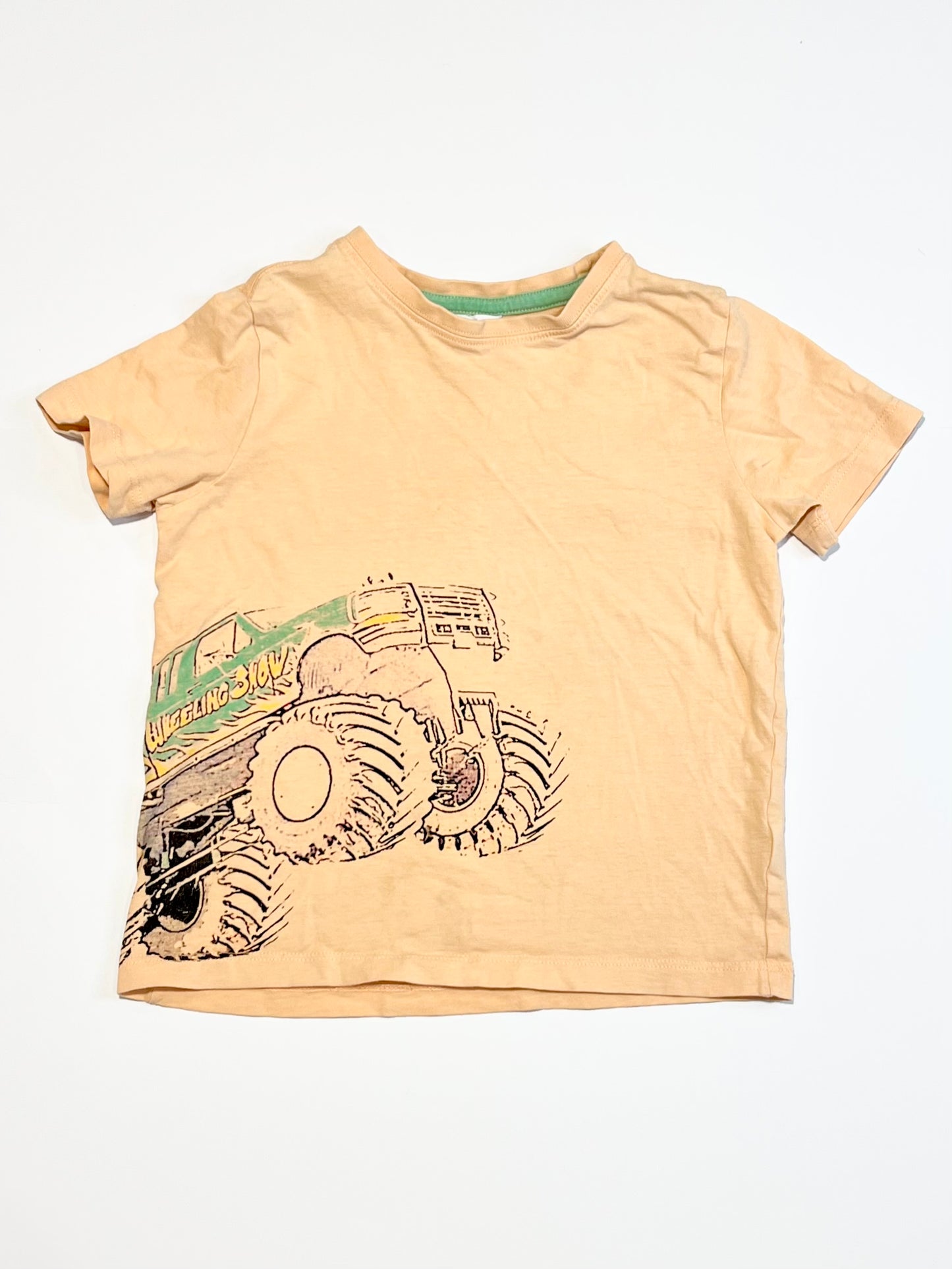 Orange monster truck tee - Size 4