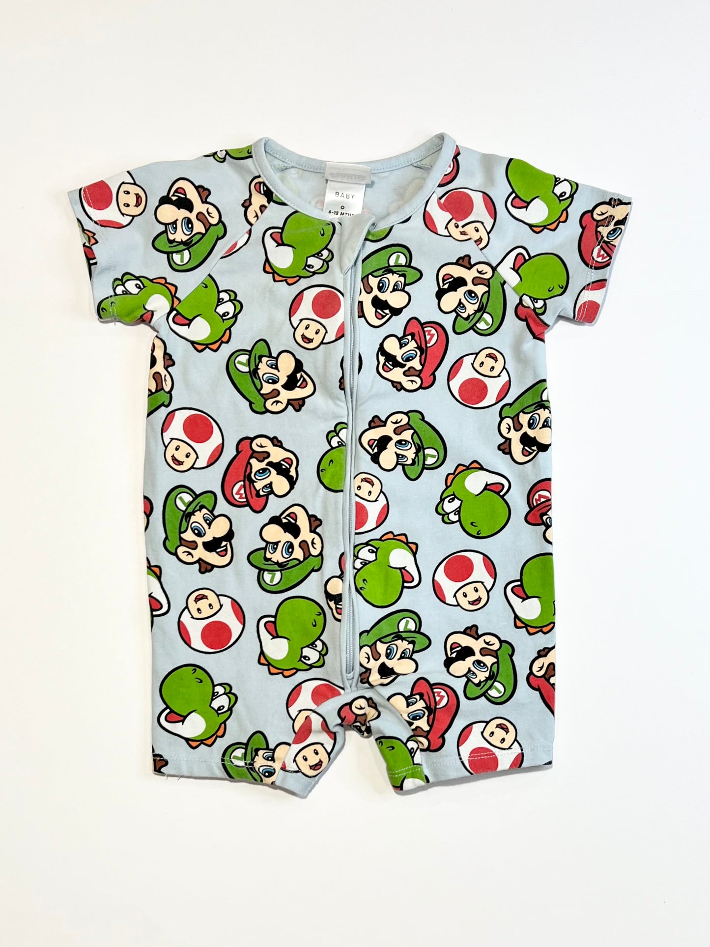 Mario zip romper - Size 0