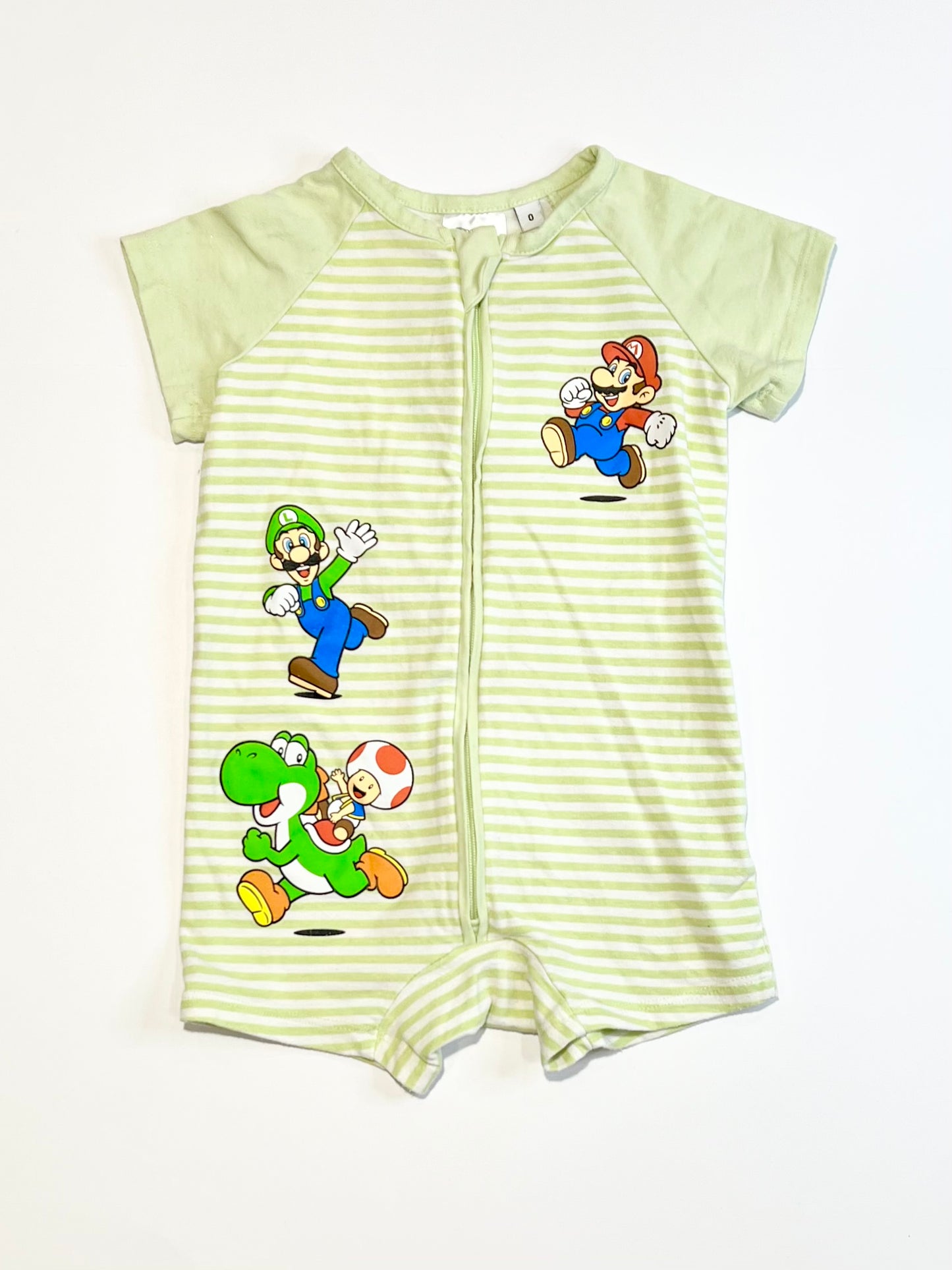 Mario zip romper - Size 0