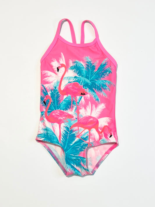 Pink flamingo one-piece - Size 4