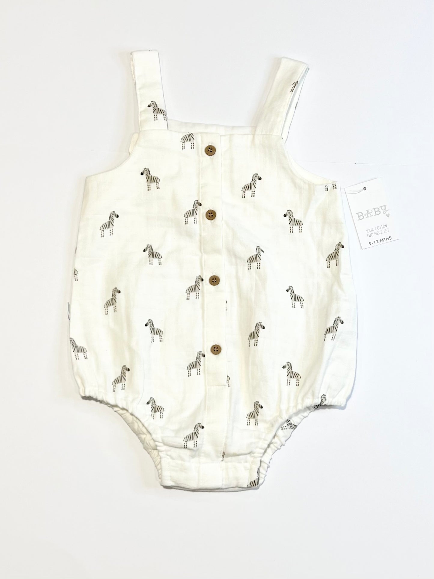 Zebras romper brand new - SIze 9-12 months
