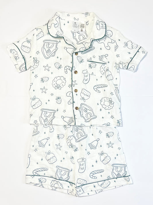 Christmas muslin pyjamas - Size 4