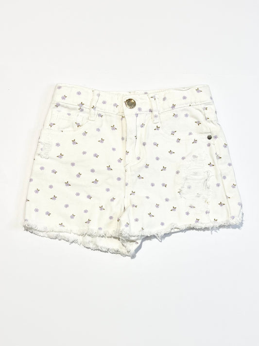Floral denim shorts - Size 4