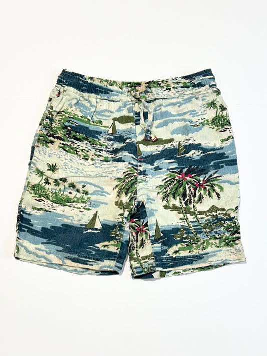 Woven palm tree shorts - Size 4