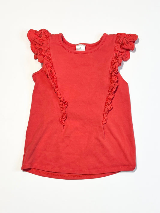 Red ruffle tank - Size 4