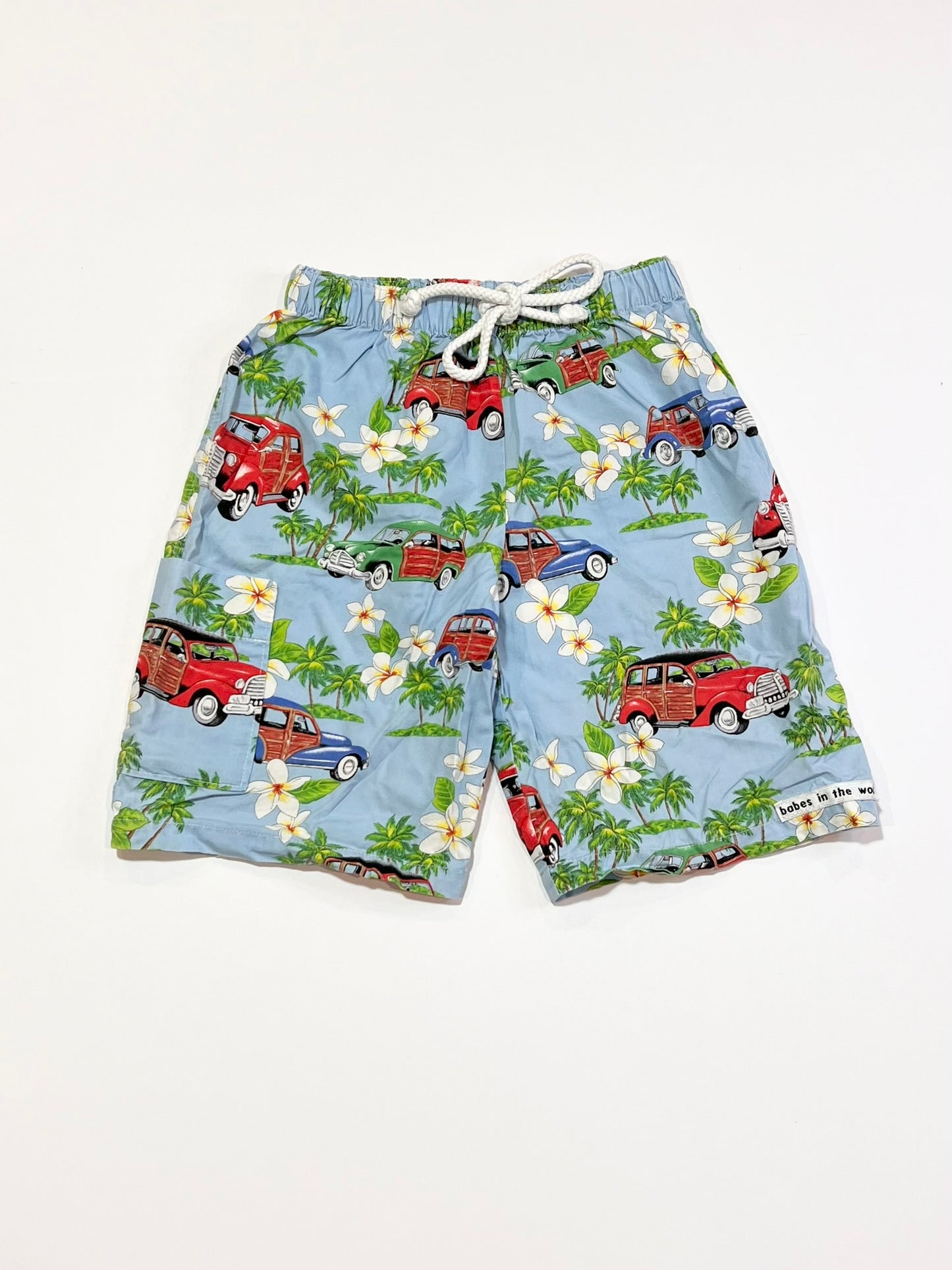 Blue cars shorts - Size 1