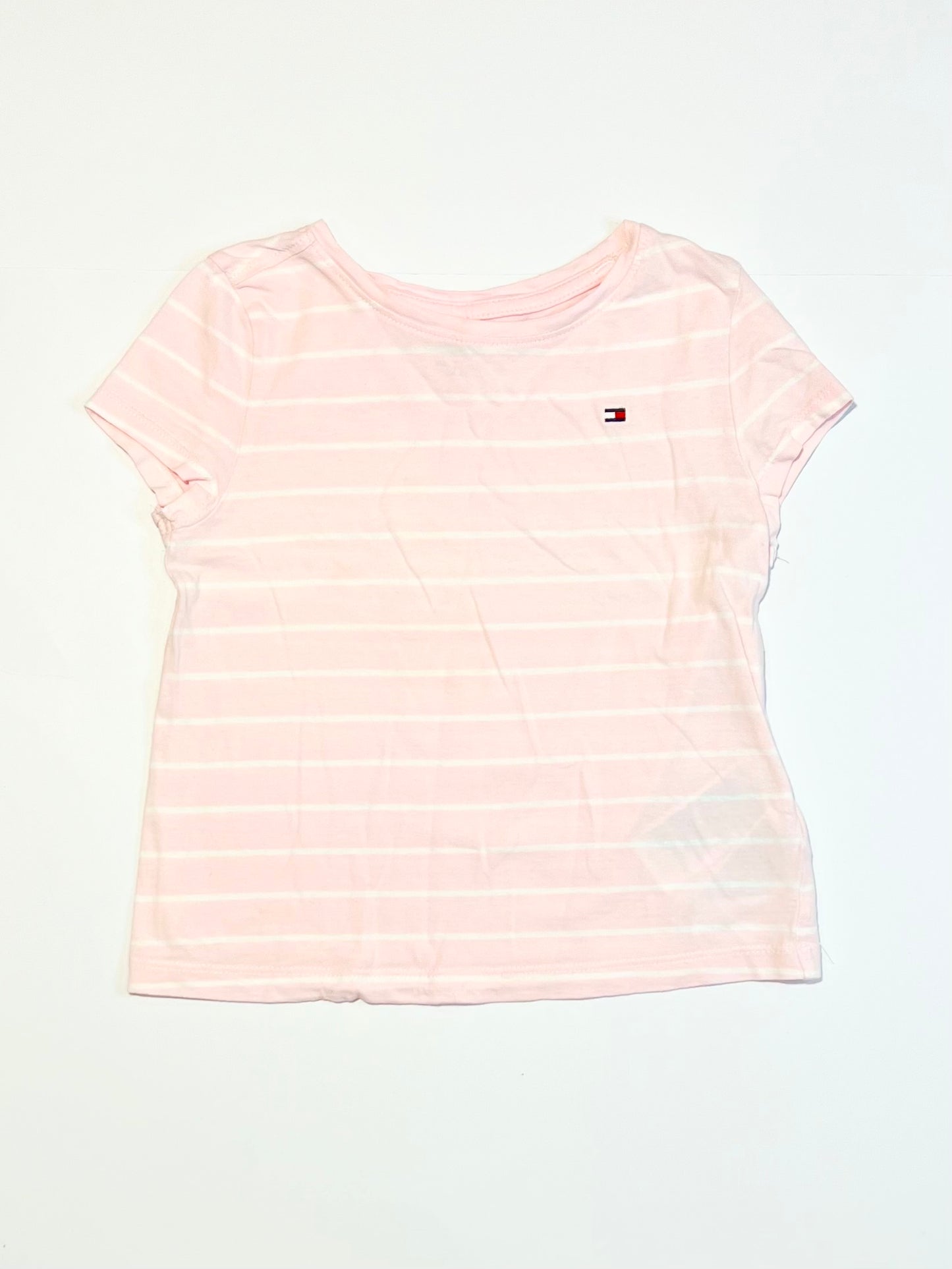 Pink striped tee - Size 4-5
