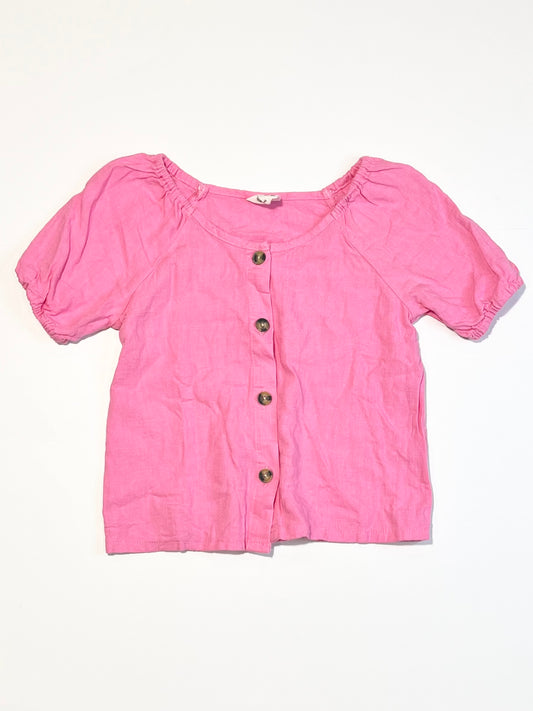 Pink woven top - Size 4