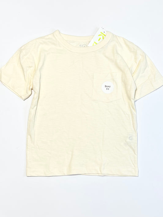 Cream pocket tee brand new - Size 4