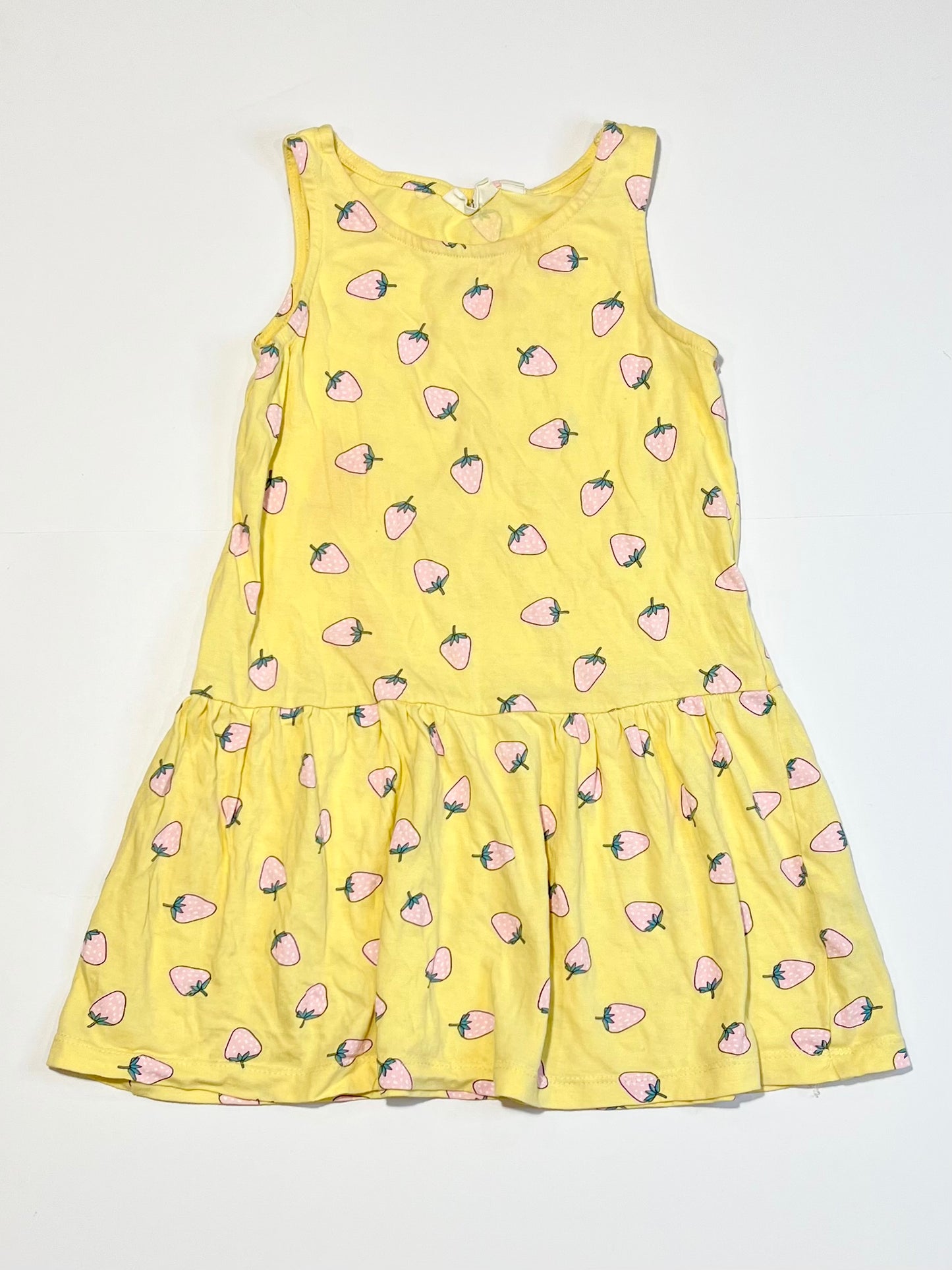 Strawberry jersey dress - Size 4-6